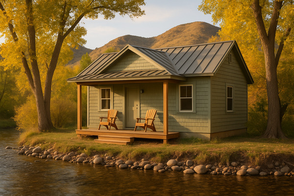 2BR rental in Lyons — Lyons Riverbend — 2BR riverfront cottage